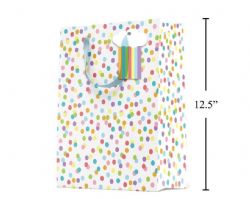 SAC CADEAU PETIT - POIS ARC-EN-CIEL MAT